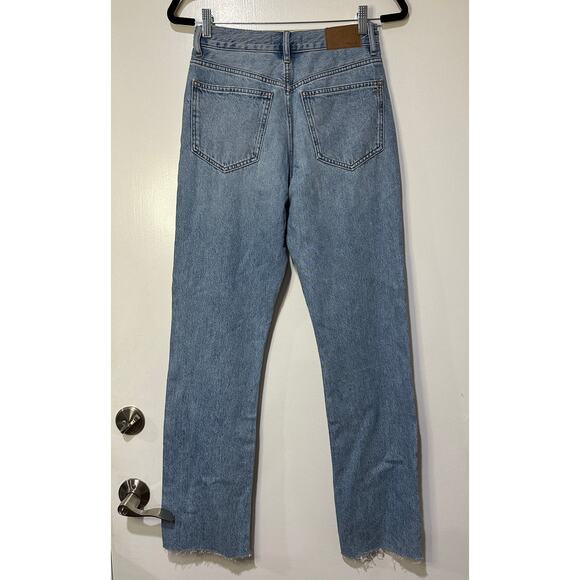 Madewell 90's Straight Leg High Rise Jeans Size 25 NWT Full Length Light Wash - Picture 6 of 11